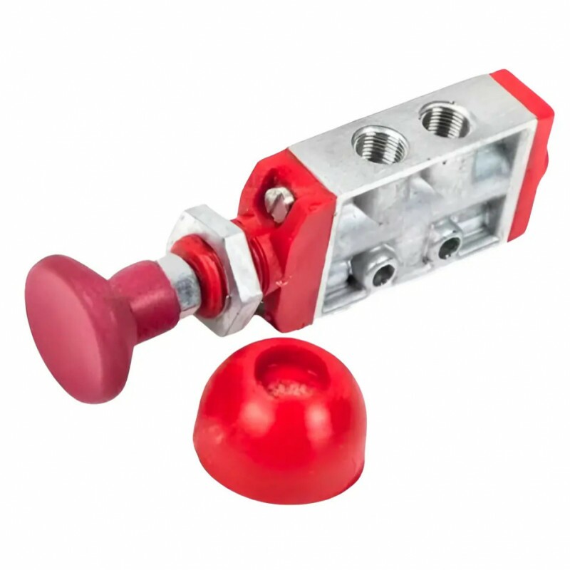 Chave De Emergencia 3x2 Vias Pneumatica Vermelha - CRIFEL3130 Chave De Emergencia 3x2 Vias Pneumatica Vermelha - CRIFEL3130