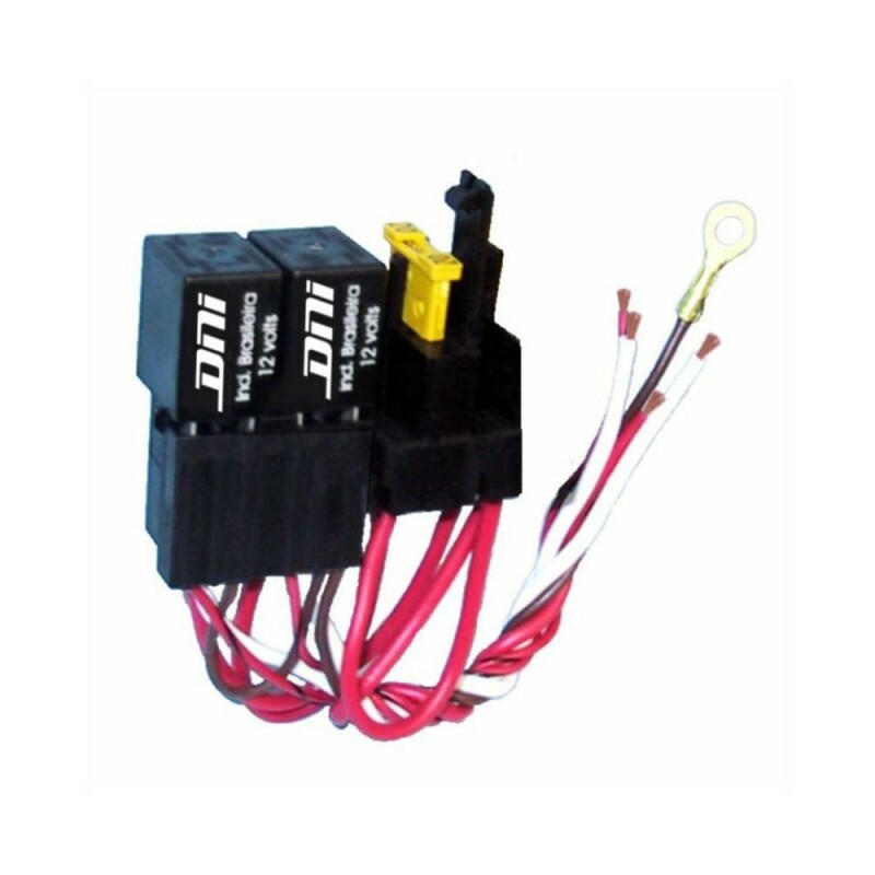 Rele 12V 04 Pinos Auxiliar Mini 40A Com Soquete E Fusivel - Dni