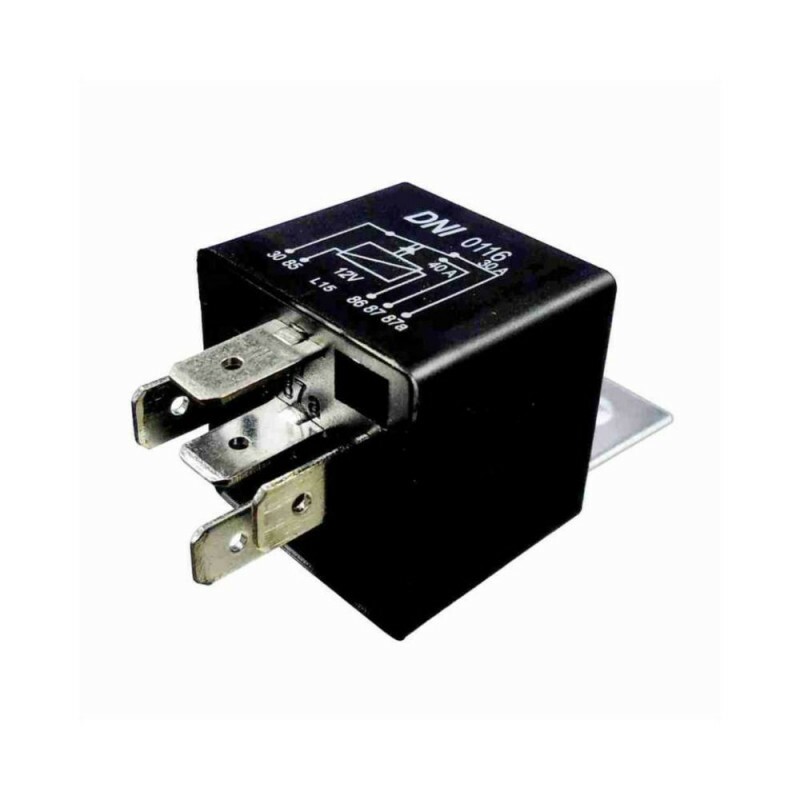 Rele 12V 05 Pinos Auxiliar 30/40A Reversor Com Suporte - Dni