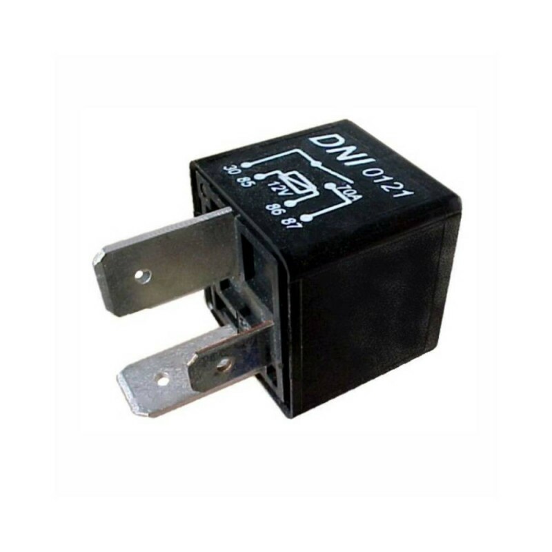Rele 12v 04 Pinos 02 Largos Auxiliar 70A Injecao Eletronica - Dni