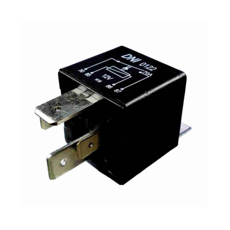 Rele 12v 04 Pinos 02 Largos Auxiliar 70A Universal - Dni