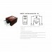 RELE 12V 04 PINOS AUXILIAR MINI 30A CHOCOLATE - DNI