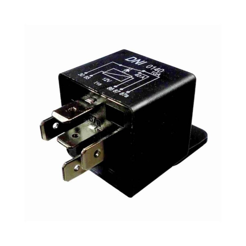 Rele 12V 05 Pinos Auxiliar 10/40A Reversor Com Suporte - Dni