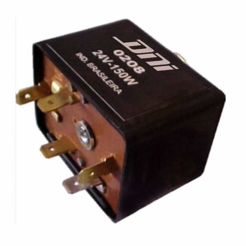 Rele 24V 05 Pinos Farol Com Suporte - Dni