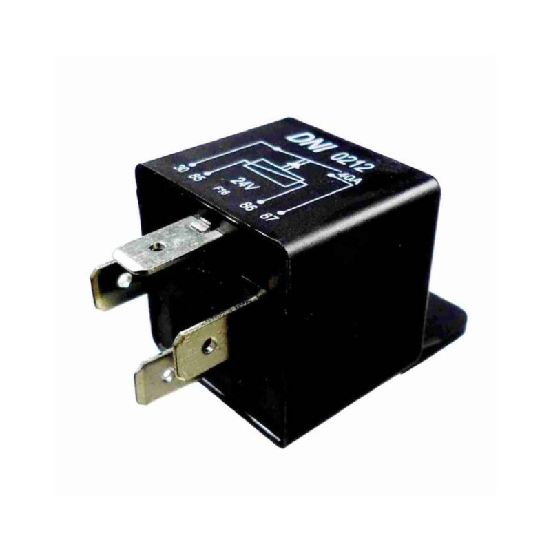 Rele 24V 04 Pinos Auxiliar 40A Com Suporte - Dni