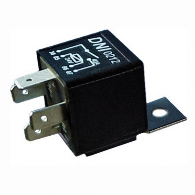 Rele 24V 04 Pinos Auxiliar 40A Com Suporte - Dni