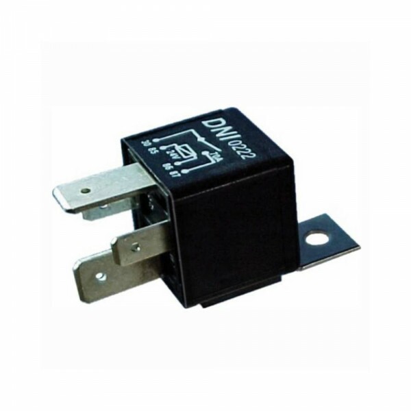 Rele 24v 04 Pinos 02 Largos Auxiliar 70A Universal Com Suporte - Dni