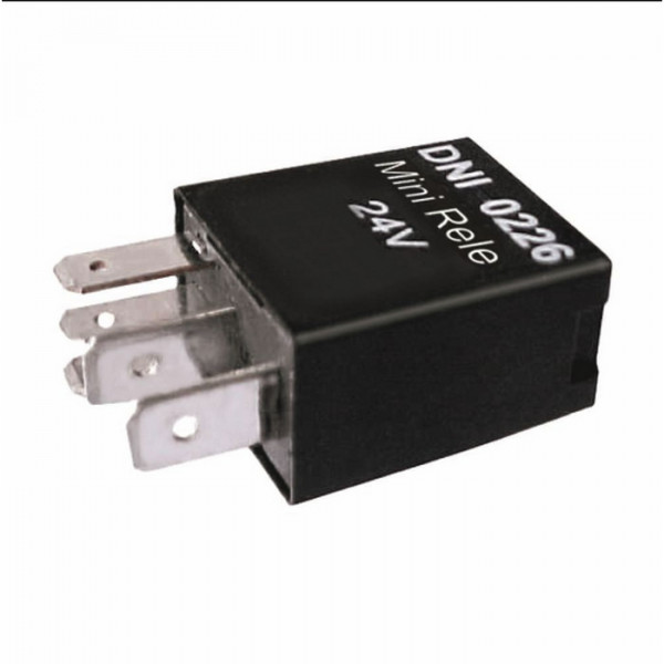 Rele 24V 05 Pinos Auxiliar Mini 30/40A Reversor - Dni