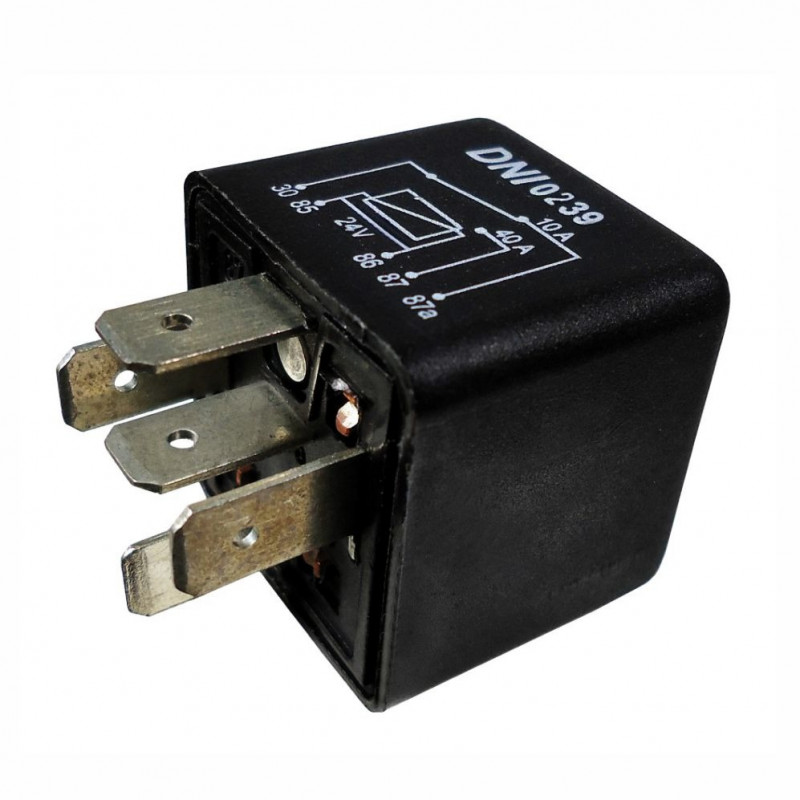 Rele 24V 05 Pinos Auxiliar 10/40A Reversor Universal Sem Suporte - Dni