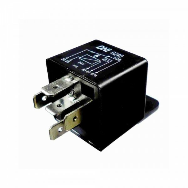 Rele 24V 05 Pinos Auxiliar 10/40A Reversor Universal Com Suporte - Dni