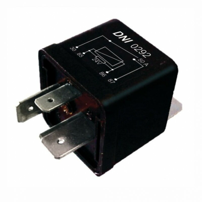 Rele 24V 04 Pinos Auxiliar Universal 50A Pino Grande - Dni