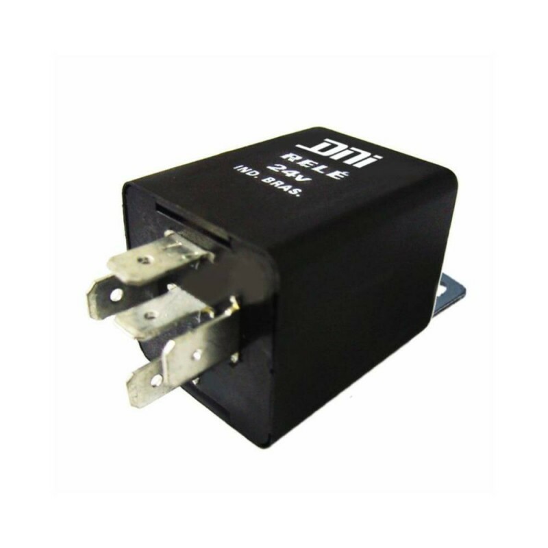 Rele 24V 05 Pinos Pisca Com Suporte - Dni