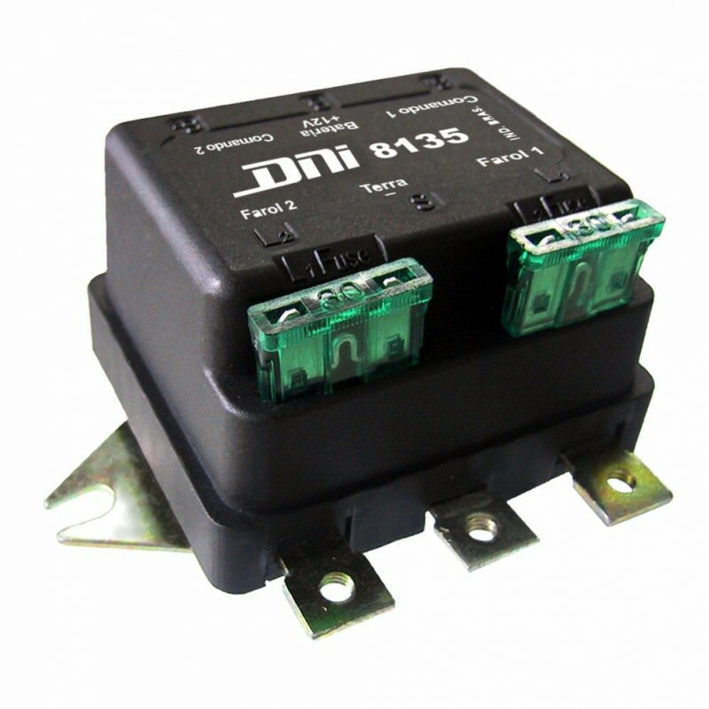 Rele 12V 06 Pinos Farol Duplo 2X250W Universal - Dni8135 Rele 12V 06 Pinos Farol Duplo 2X250W Universal - Dni8135