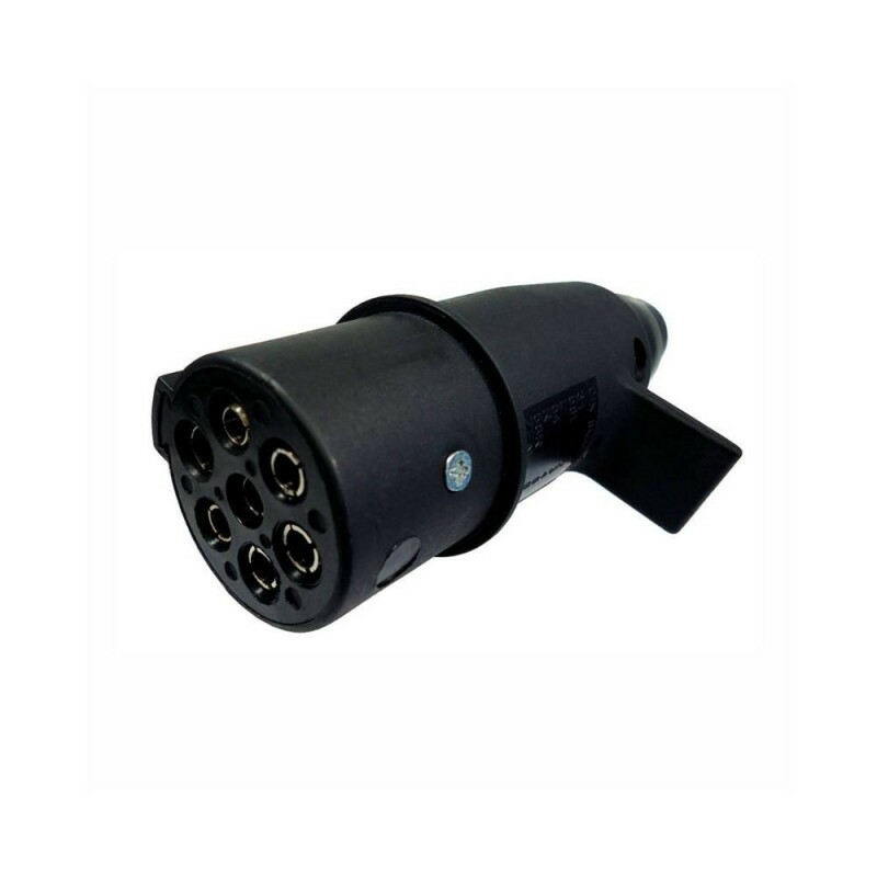 Tomada 12/24v 07 Pinos Macho Engate Redonda Movel - Dni