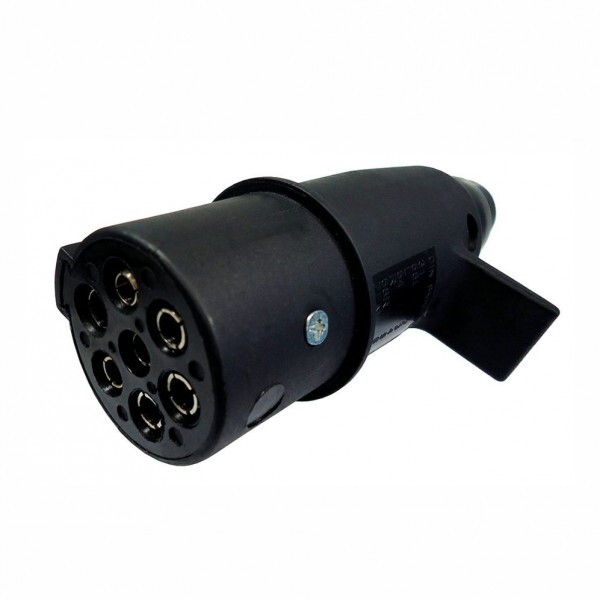 Tomada 12/24v 07 Pinos Macho Engate Redonda Movel - Dni