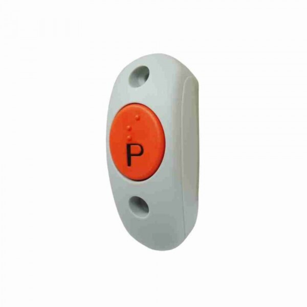 Botao Parada Solicitada Onibus Vertical Para Coluna Cinza Claro - DNI8807