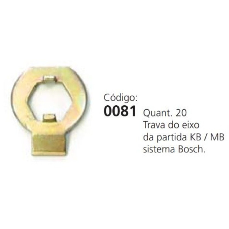 TRAVA EIXO PARTIDA KB MB BOSCH