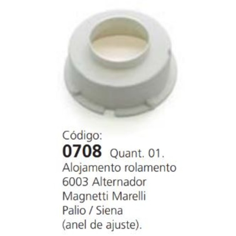 ANEL DE AJUSTE DO ROLAMENTO 6003 ALTERNADOR - 0708
