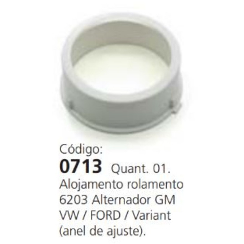 ANEL DE AJUSTE DO ROLAMENTO 6203 ALTERNADOR - 0713