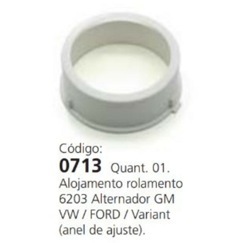 ANEL DE AJUSTE DO ROLAMENTO 6203 ALTERNADOR - 0713