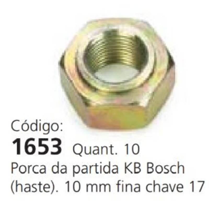 PORCA 10MM HASTE PARTIDA KB BOSCH