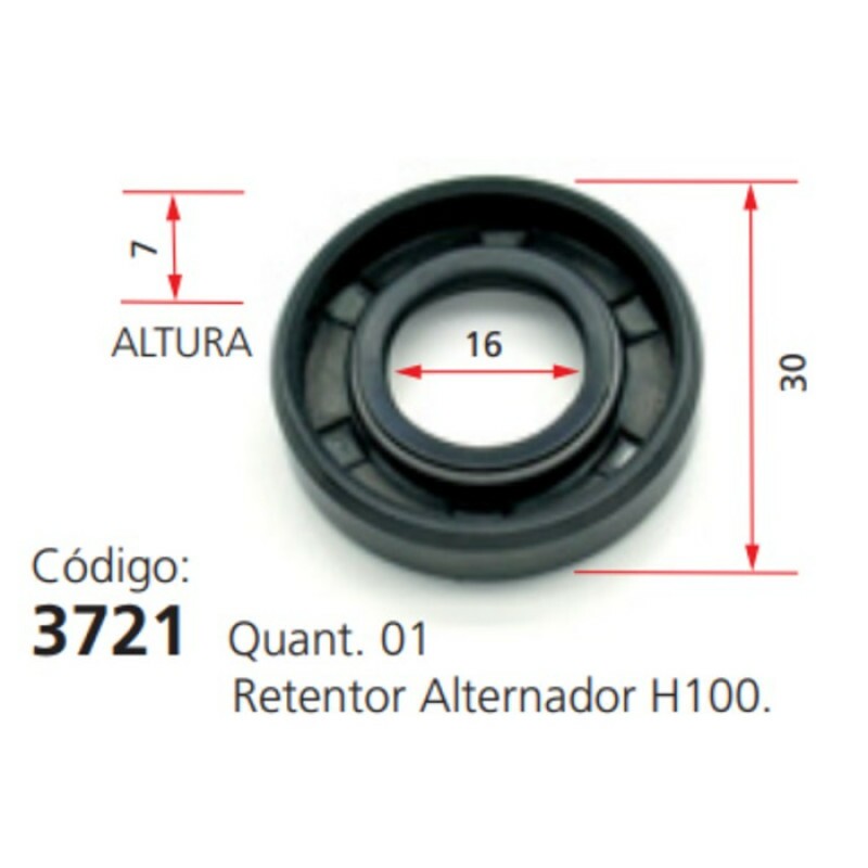 Retentor 30,00x16,00x7,00 Alternador H100 - Edanti3721 Retentor 30,00x16,00x7,00 Alternador H100 - Edanti3721