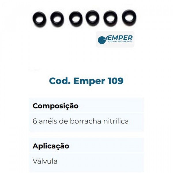 REPARO EMPER 109 - CHAVE DE PORTA 06 ANEIS 40301002