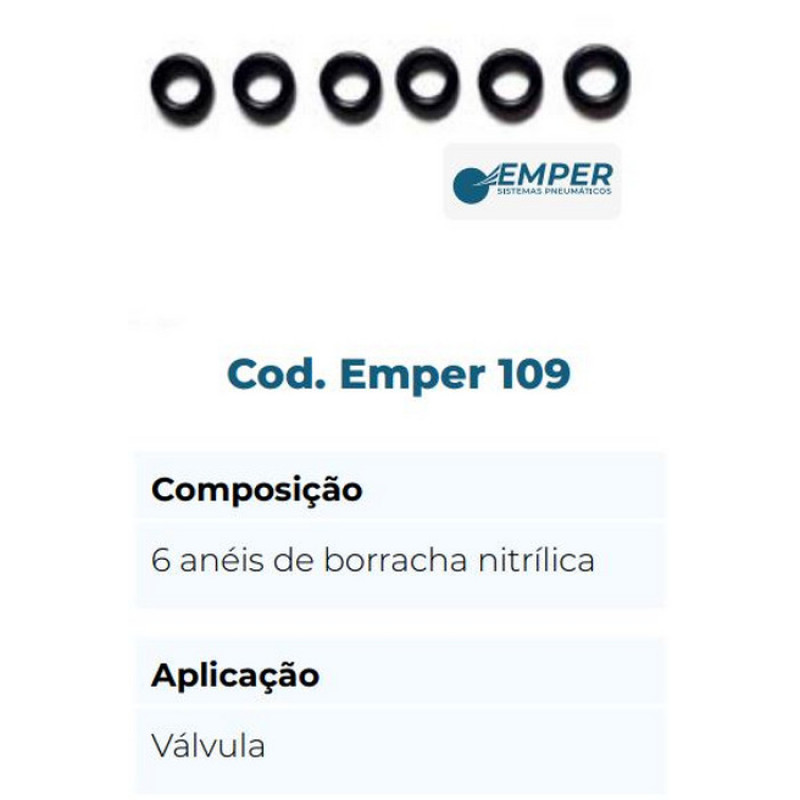REPARO EMPER 109 - CHAVE DE PORTA 06 ANEIS 40301002