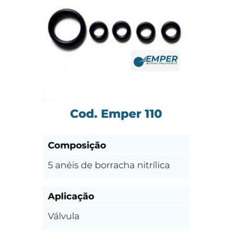 REPARO EMPER 110 - CHAVE DE PORTA 2008 / 2009 / 2018 05 ANEIS