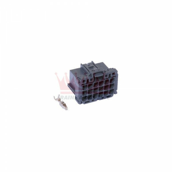 Conector 18 Vias Femea Modulo Fr Ar Condiconado Diagnostico Preto - Ete4155