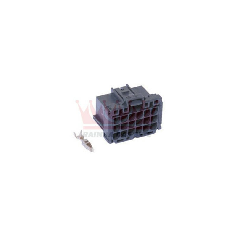 Conector 18 Vias Femea Modulo Fr Ar Condiconado Diagnostico Preto - Ete4155