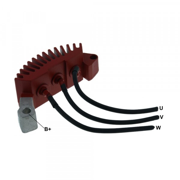 Placa Retificadora 150A Caminhao Corpo De Bombeiro Placa Positiva