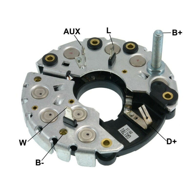 Placa Retificadora 115A Vw Alternadores Bosch Serie 469 Ir/Ef 115A