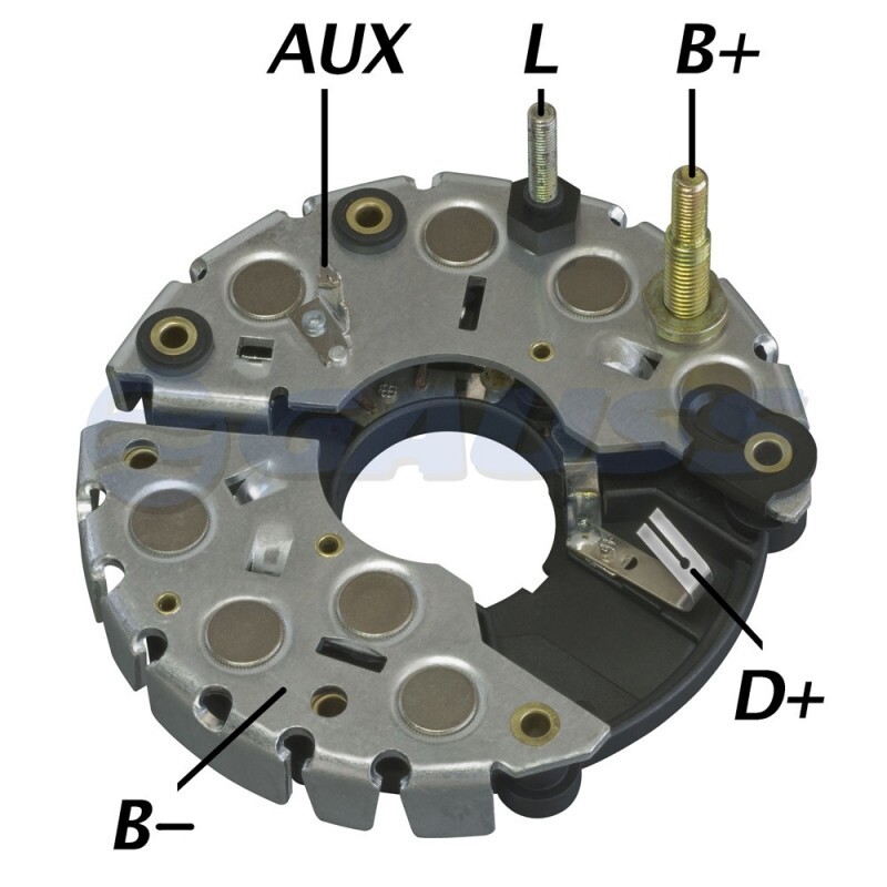 CONJUNTO RETIFICADOR 115A ALTERNADOR GM OMEGA SUPREMA 2.0I 2.2I 3.0I COM AR CONDICIONADO APOS 03.93