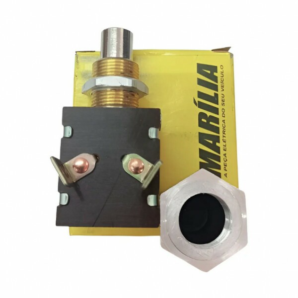 BOTAO DE PARTIDA UNIVERSAL START BUZINA METALICO COM PROTETOR DE BORRACHA - 11033