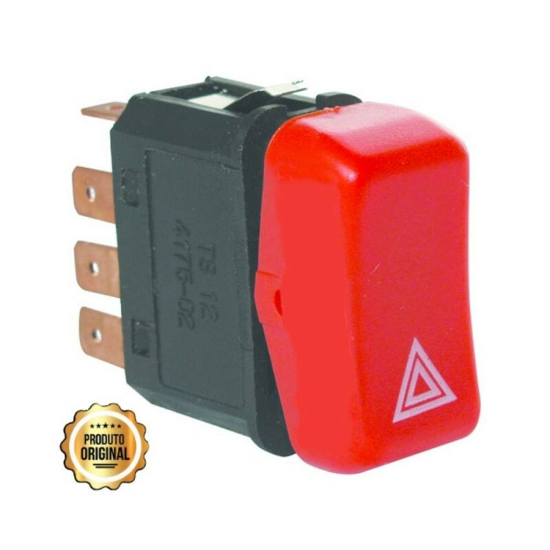 Interruptor 24V 08 Pinos Botao Pisca Alerta Emergencia - Im