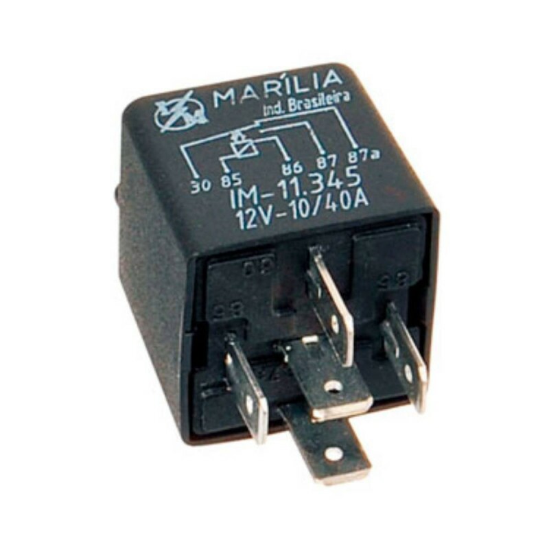 RELE 12V 05 PINOS AUXILIAR 40/10A REVERSOR COM SUPORTE DNI RELE 12V 05 PINOS AUXILIAR 40/10A REVERSOR COM SUPORTE DNI