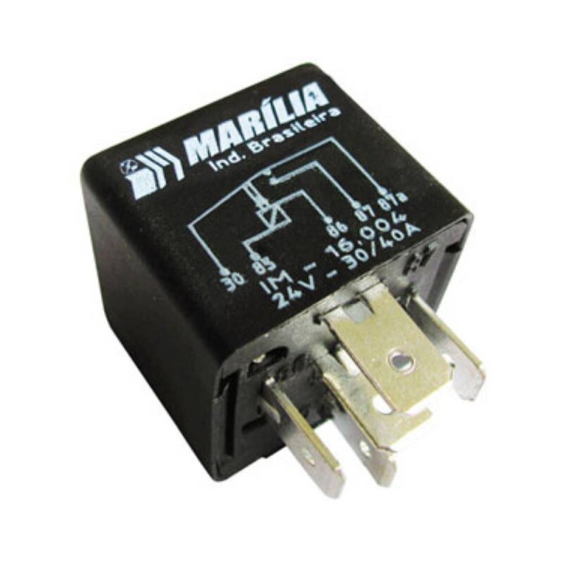 Rele 24V 05 Pinos Auxiliar 30/40A Reversor Universal Com Suporte - Im