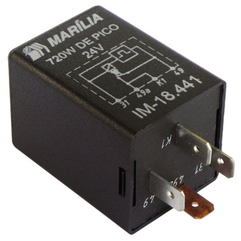 RELE 24V 04 PINOS PISCA 500W COMANDO ALERTA - IM