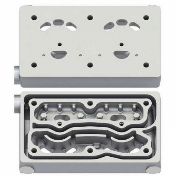TAMPA INFERIOR CABEÇOTE COMPRESSOR DE AR 02 CIL 85MM MB 0500 MODERNO M14 TAMPA INFERIOR CABEÇOTE COMPRESSOR DE AR 02 CIL 85MM MB 0500 MODERNO M14