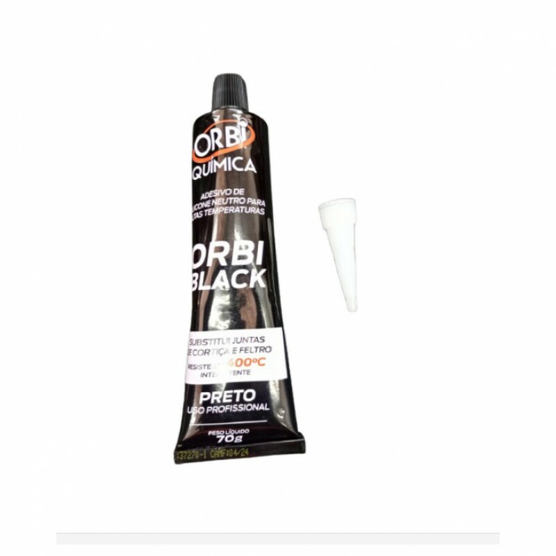 COLA SILICONE ALTA TEMPERATURA ORBIBLACK 70G - ORB