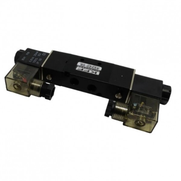 VALVULA SOLENOIDE 24V 5X2 VIAS 1/4 DUPLA PB