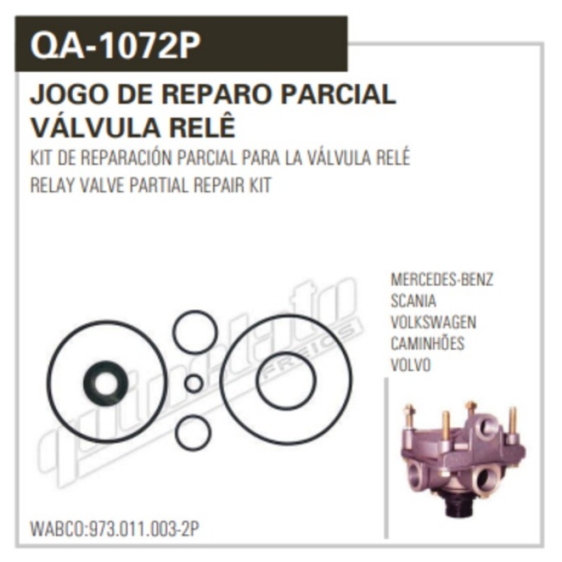 Reparo Valvula Rele Wabco 9730110032P Parcial - Qa