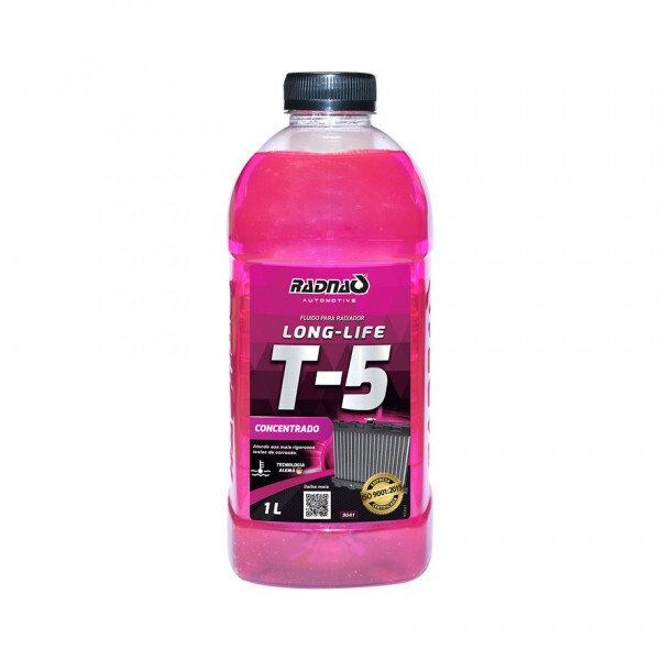 Fluido para Radiador T-5 Long Life Rosa 1 Litro Radnaq