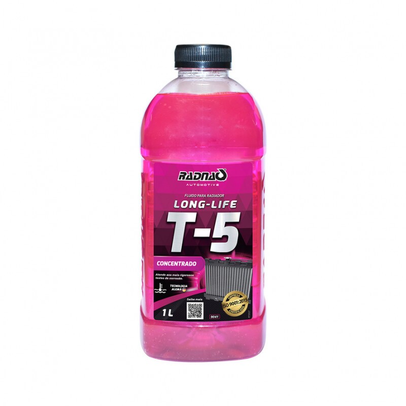 Fluido para Radiador T-5 Long Life Rosa 1 Litro Radnaq