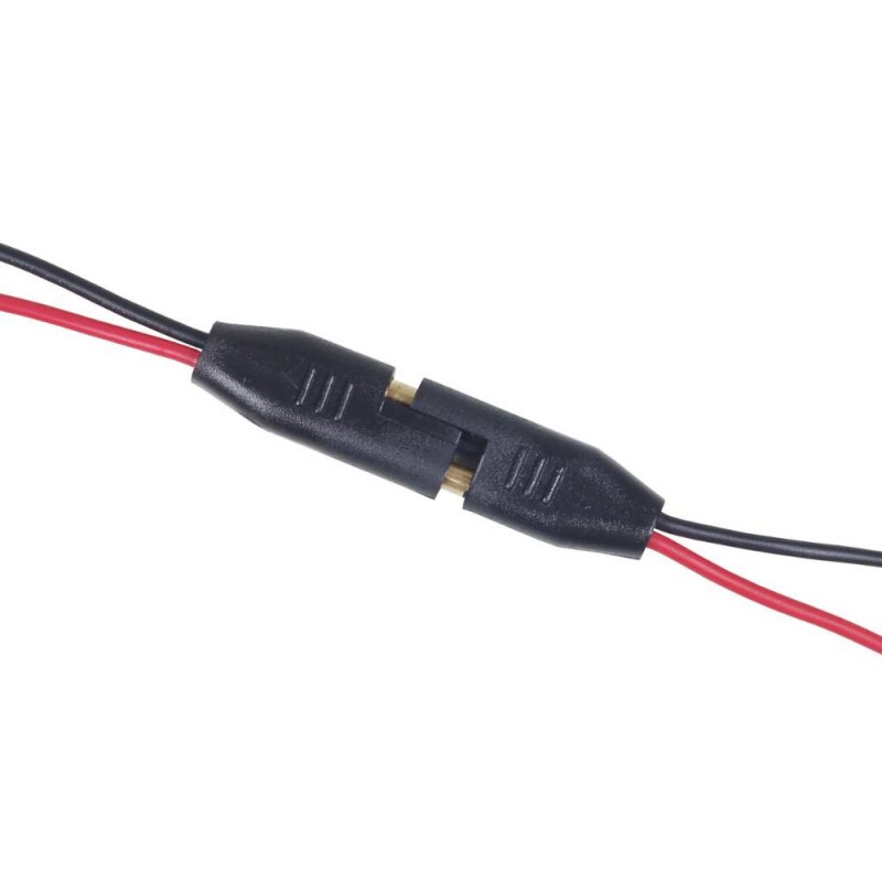Chicote 02 Vias Com Fio 1,5Mm Vm/Pt Chicote Plug