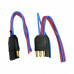 Chicote 04 Vias Fio 2,5Mm Az/Vm Chicote Plug