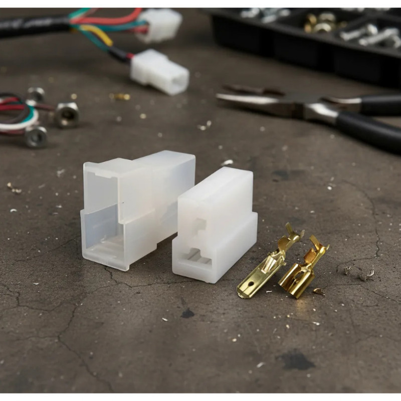 Conector 02 Vias 6,3 Macho - Femea Com Terminal - Tc902.4202