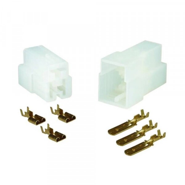 Conector 03 Vias 6,3 Macho - Femea Com Terminal - Tc