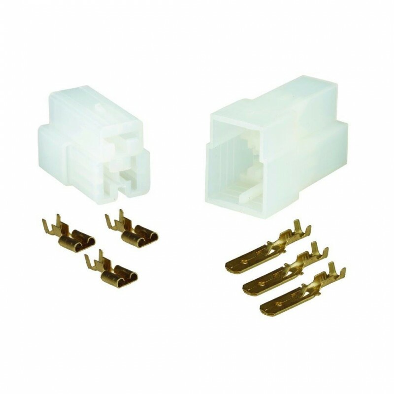 CONECTOR 03 VIAS 6.3 MACHO - FEMEA COM TERMINAL - TC